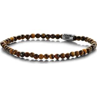 👉 Armband staal active rekarmband mannen bruin Frank 1967 Courageous Beads 7FB 0311 Natuurstenen met Element - Tijgeroog 4 mm Lengte 20 cm 8719956247385