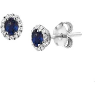 👉 Oorknop saffier diamant witgoud One Size no color TFT Oorknoppen 0.09ct (2x0.045ct) H SI Glanzend 6 mm x 5 8718834539611