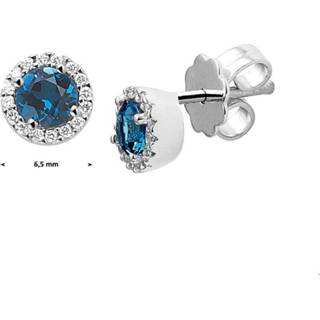 👉 Oorknop diamant witgoud One Size no color TFT Oorknoppen 0.10ct (2x0.05ct) G VSI Glanzend 8718834568246