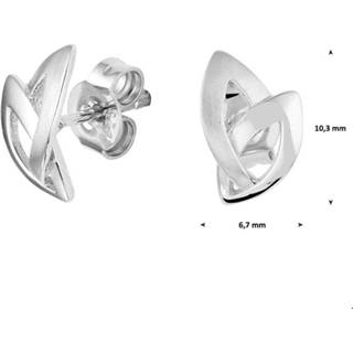 👉 Oorknop glanzen zilver gerhodineerd active mat glanzend vrouwen zilverkleurig TFT Oorknoppen 10.3 mm x 6.7 8718834591961