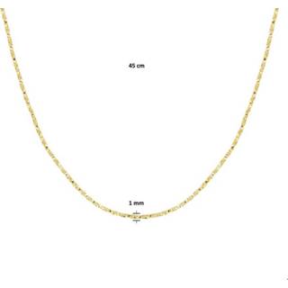 👉 Hals ketting geelgoud active vrouwen glanzend goudkleurig TFT Collier Venetiaans Gedraaid 1,0 mm 45 cm 8718834599899