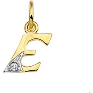 👉 Bedel goud diamant geelgoud active vrouwen TFT Letter E 0.01ct H P1 8718834221639