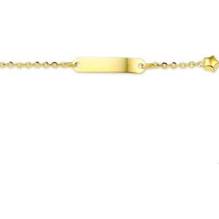 👉 Graveer armband goud geelgoud active unisex goudkleurig TFT Graveerarmband Ster Anker Plaat 4,0 mm 11 - 13 cm 8718834147328