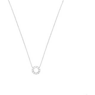 👉 Hals ketting witgoud vrouwen active glanzend zilverkleurig TFT Collier Rondje Zirkonia 0,8 mm 40 + 3 cm 8718834489572