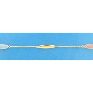 👉 Hals ketting geelgoud active glanzend vrouwen blauw TFT Collier Edelstenen 1,4 mm 42 - 45 cm 8718834593477