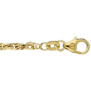 👉 Schakel armband gouden karabijnslot gourmetschakel active vrouwen schakelarmband Glow 19 cm 2.2 mm Hol 204.2044.19 8712121607052