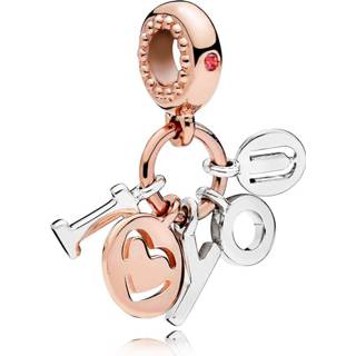 👉 Rose zilver active liefde roskleurig Pandora Hangbedel zilver-rosékleurig I love you 786596CZR 5700302629385