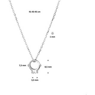 👉 Zirkonia zilver gerhodineerd zilveren vrouwen active glanzend zilverkleurig TFT Ketting 1,0 mm 41 - 43 45 cm 8718834594283