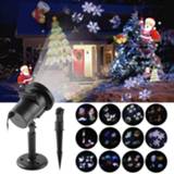 👉 Projector 12 Patterns Christmas laser Lights LED Waterproof Snowflake New Year party Home Decoration garden landscape lamps