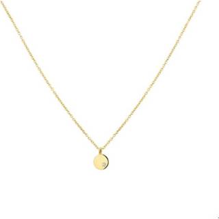 👉 Hals ketting geelgoud diamant vrouwen active glanzend goudkleurig TFT Collier Rondje 0.005 Ct H SI 41,5 + 3,5 cm 8718834544912