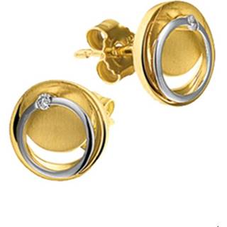 👉 Oorknop goud diamant Bicolor active mat glanzend vrouwen TFT Oorknoppen 0.02 Ct. 8718834450862