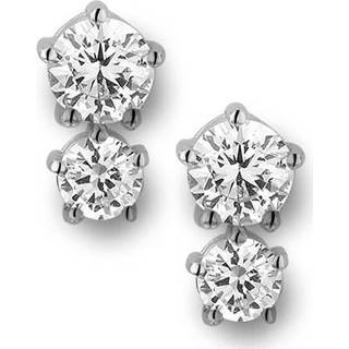 👉 Oorsteker zilverkleurig zilveren One Size no color New Bling 9NB-0197 - oorstekers solitaire zirkonia rond 5 en 4 mm 8719743152045