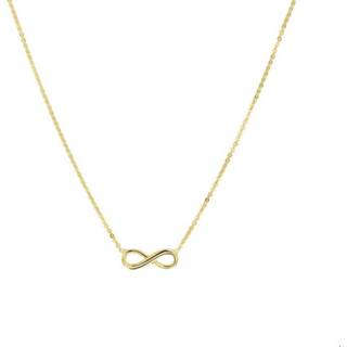 👉 Hals ketting geelgoud vrouwen active glanzend anker goudkleurig TFT Collier Infinity 1,0 mm ø 43 - 46 cm 8718834563944