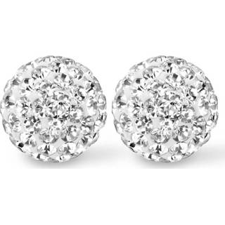 👉 Oorsteker zilverkleurig zilveren One Size no color New Bling 9NB-0134 - oorstekers kirstal rond 8 mm 8719743150454