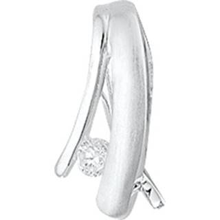 👉 Hanger zilver active Matte met Gepolijste van Gerhodineerd en Zirkonia
