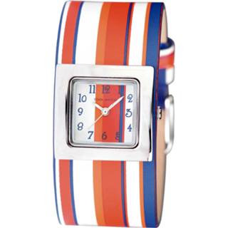 👉 Kinderhorloge oranje blauw One Size no color kinderen Coolwatch Stripes Orange/blue CW.241 8717306910729