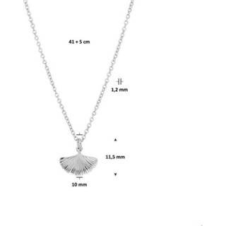 👉 Zilveren zilver gerhodineerd vrouwen glanzend active zilverkleurig TFT Ketting Schelp 1,2 mm 41 + 5 cm 8718834601653
