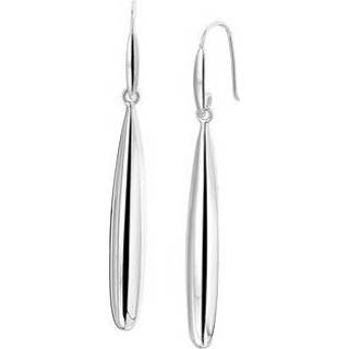 👉 Hanger zilver active Langwerpige Bolle Uiteinde Oorhangers van
