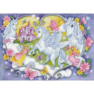 👉 One Size GeenKleur Diamond Dotz® Princess Magic - Painting (70x50 cm) 4897073244334