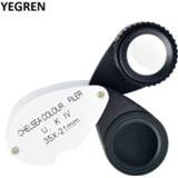 👉 Lens 35X Foldable Jewelry Magnifier Chelsea Jade Color Filter Double Portable for Gem Identification Printing Industry