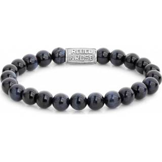 👉 Rebel and Rose Armband RR-80039-S-L - Tiger Blues - 8MM