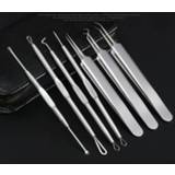 👉 Make-up remover 7Pcs Blackhead Tool Kit Facial Pimple Removal Tools Blemish Extractor Acne Needle Clip Tweezer Set Face Skin Care