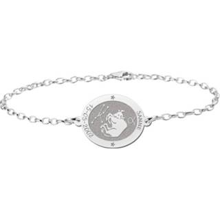 👉 Zilveren Armband met Ovaalvormige Stier Sterrenbeeld Naamhanger > Names4ever