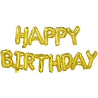 👉 Folie unisex goud doré HEMA Ballon Happy Birthday (goud) 8713745294284