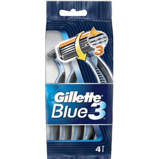 👉 Wegwerpmes One Size blauw Gillette Blue 3 Wegwerpmesjes - 4 stuks 7702018945658