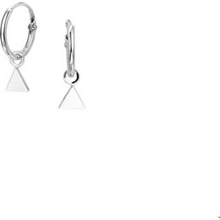 👉 Zilver One Size no color TFT Creolen Driehoek Gerhodineerd Glanzend 8718834548316