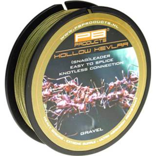 👉 PB Products Hollow Kevlar - Snag Leader - 80lb - Gravel - 50m