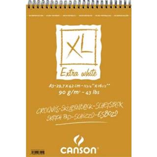 👉 Canson schetsblok XL Extra White ft 29,7 x 42 cm (A3)