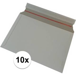 👉 Kartonnen envelop wit 10x enveloppen 38 x 26 cm