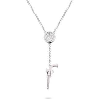 👉 Halsketting rose zilver s One Size no color Rebel and RR-NL012-S-52 Collier Necklace Mary Has A Gun Silver 925 - 45cm 8719214493028