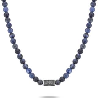👉 Halsketting blauw rose l One Size no color Rebel and RR-NL014-S-70 Collier Necklace Midnight Blue - 6mm (70cm) 8719214499921