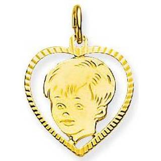 👉 Oorhanger kinderen Glow Gouden Hanger Kinderkopje in hart 15 x mm 241.0071.00 8712121055006