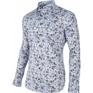 👉 Over hemd blauw Cavallaro overhemd shirt bloemprint licht damiano 1095037-61046