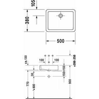 👉 Opzet wastafel Duravit Vero opzetwastafel 50x38cm - zonder kraangat overloop geslepen 4021534317330