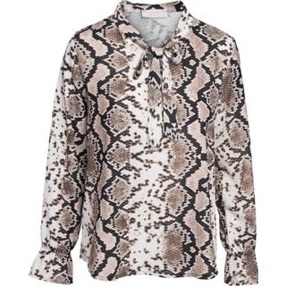 👉 Blous beige m FAME Blouse met strik van