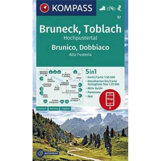 👉 Kompass Wanderkarte Bruneck Toblach Hochpustertal Brunico Dobbiaco - Kompass-Karten Gmbh 9783990447086