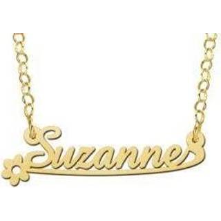 👉 Naam ketting goud active kinderen Names4ever Suzanne Stijl Kinder Naamketting van GNK34