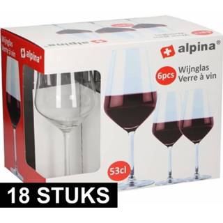 👉 Rode wijn glas 18x 6 glazen 530 ml