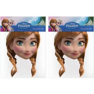 👉 Kinderen 2x Anna Frozen maskers voor