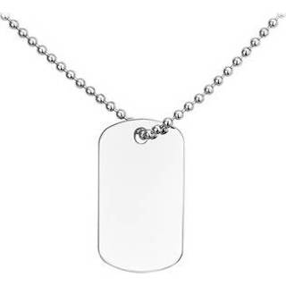 👉 Basic Dog Tag Collier met Dog Tag Hanger - Graveer Hanger