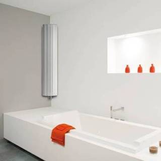 👉 Design radiatoren Jaga Iguana Corner Plus 310x1250 | Zandstraalgrijs, Designradiator verticaal 1250x310