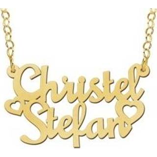 👉 Naam ketting gouden active Names4ever Christel-Stefan Stijl Naamketting