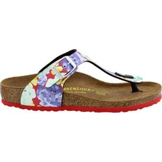 👉 Rood meerkleurig Birkenstock Gizeh photo print red narrow 4052001419530