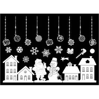 👉 Kerststicker wit Zelfklevende Decoratieve Kerststickers - 5712579947338