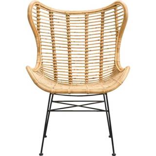 Fauteuil metaal Rotan#Metaal bruin Jasmine - rotan/metaal naturel Leen Bakker 8714901712390