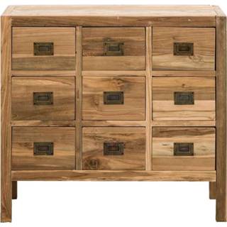👉 Recycled hout bruin Kast Dean - natural 75x80x35 cm Leen Bakker 8714901680392